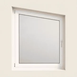 Finestra con forme particolari in Thermo fibra su misura, profilo da 76 mm a 6 camere con rinforzo in fibra di vetro